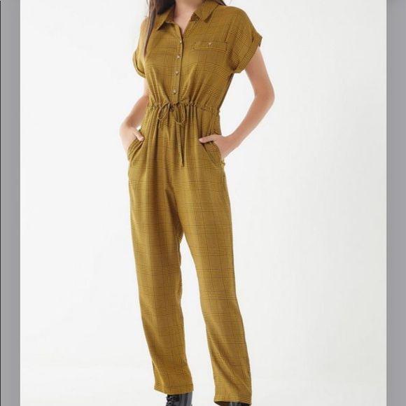 yellow and black jumpsuit